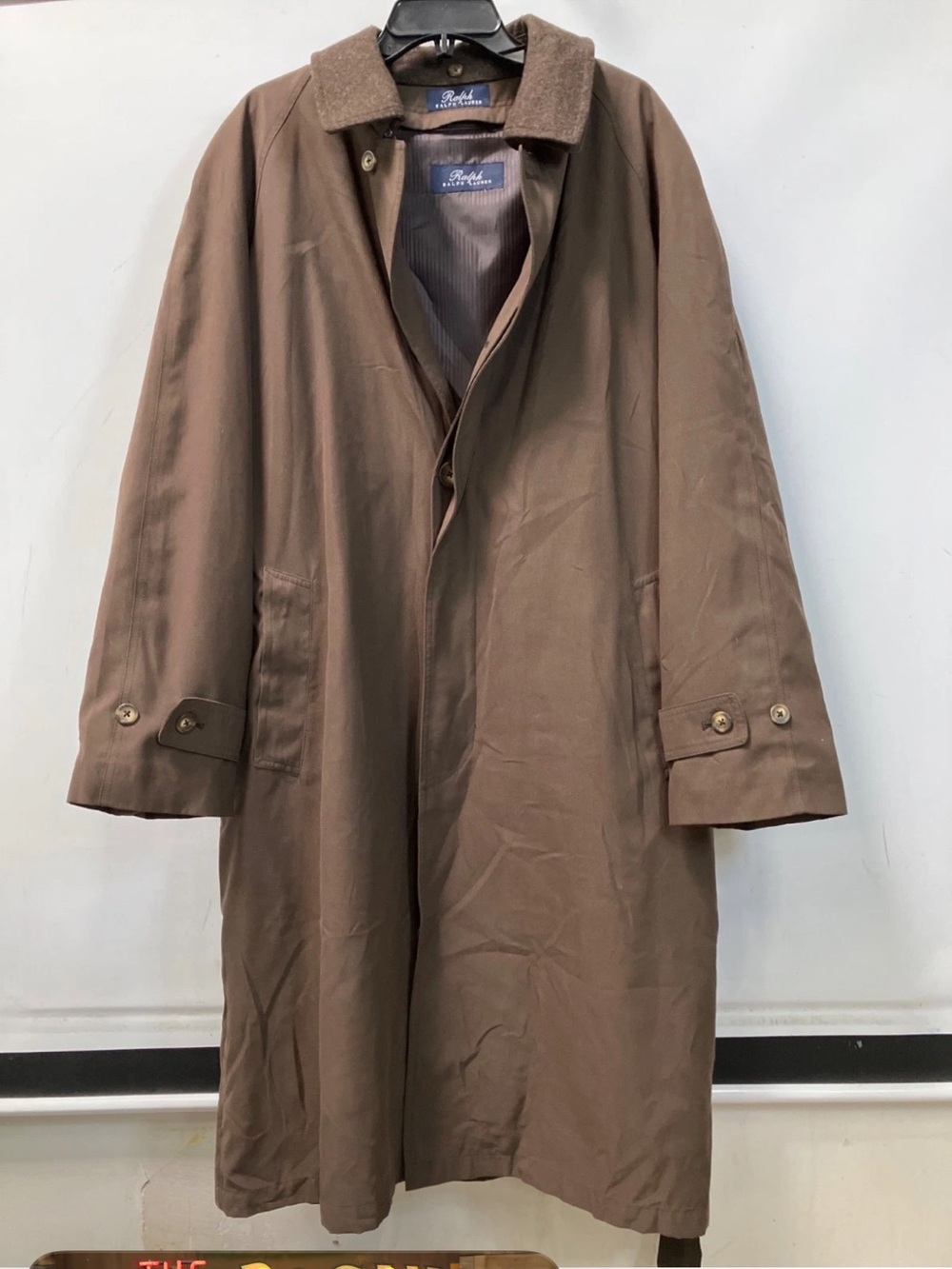 Ralph Lauren 'Olive' Trench Coat w/ Removable Wool Lining - Men's Size 44R